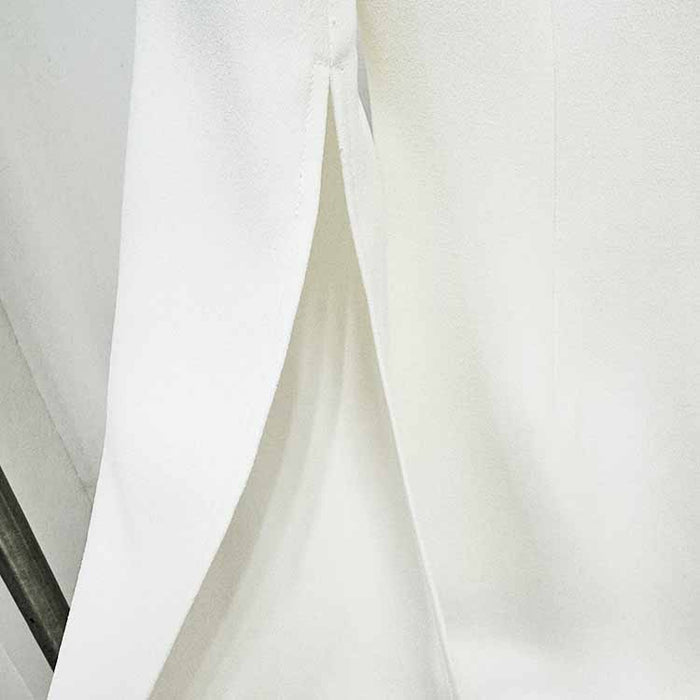 Women's White Mini Dress With Long Sleeves