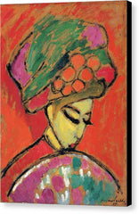 Young Girl with a Flowered Hat - Canvas Print