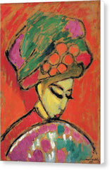 Young Girl with a Flowered Hat - Canvas Print